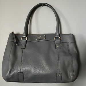 Kate Spade Gray Soft Leather Shoulder Bag